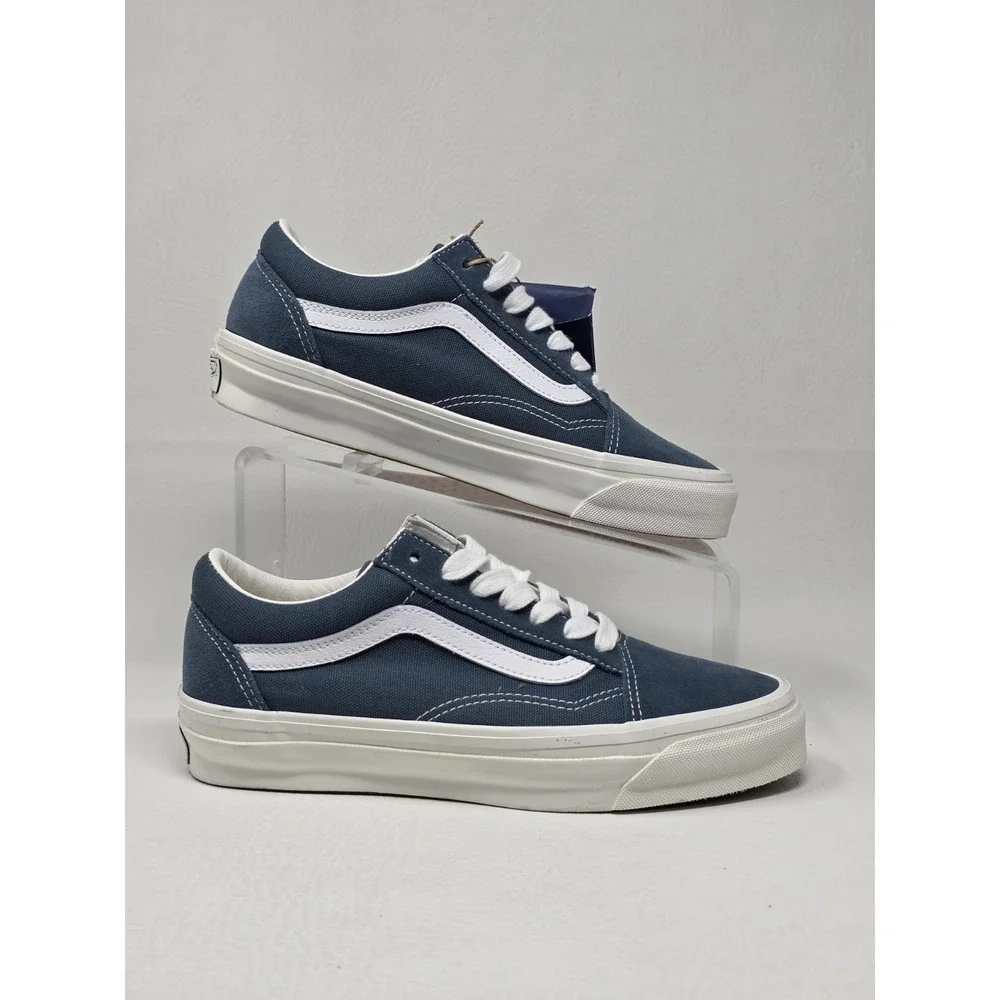 Vans Old Skool Deep Indigo Blue White VN000D7ZFOB Men's Size 5.5 Shoes New